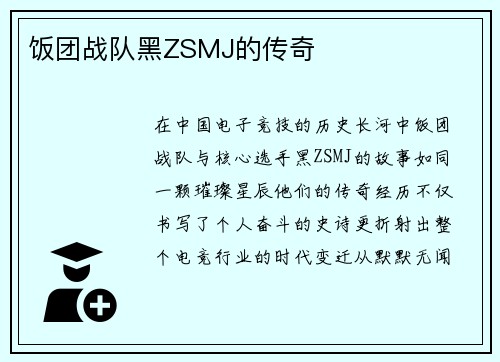 饭团战队黑ZSMJ的传奇